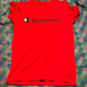 Red champion shirt